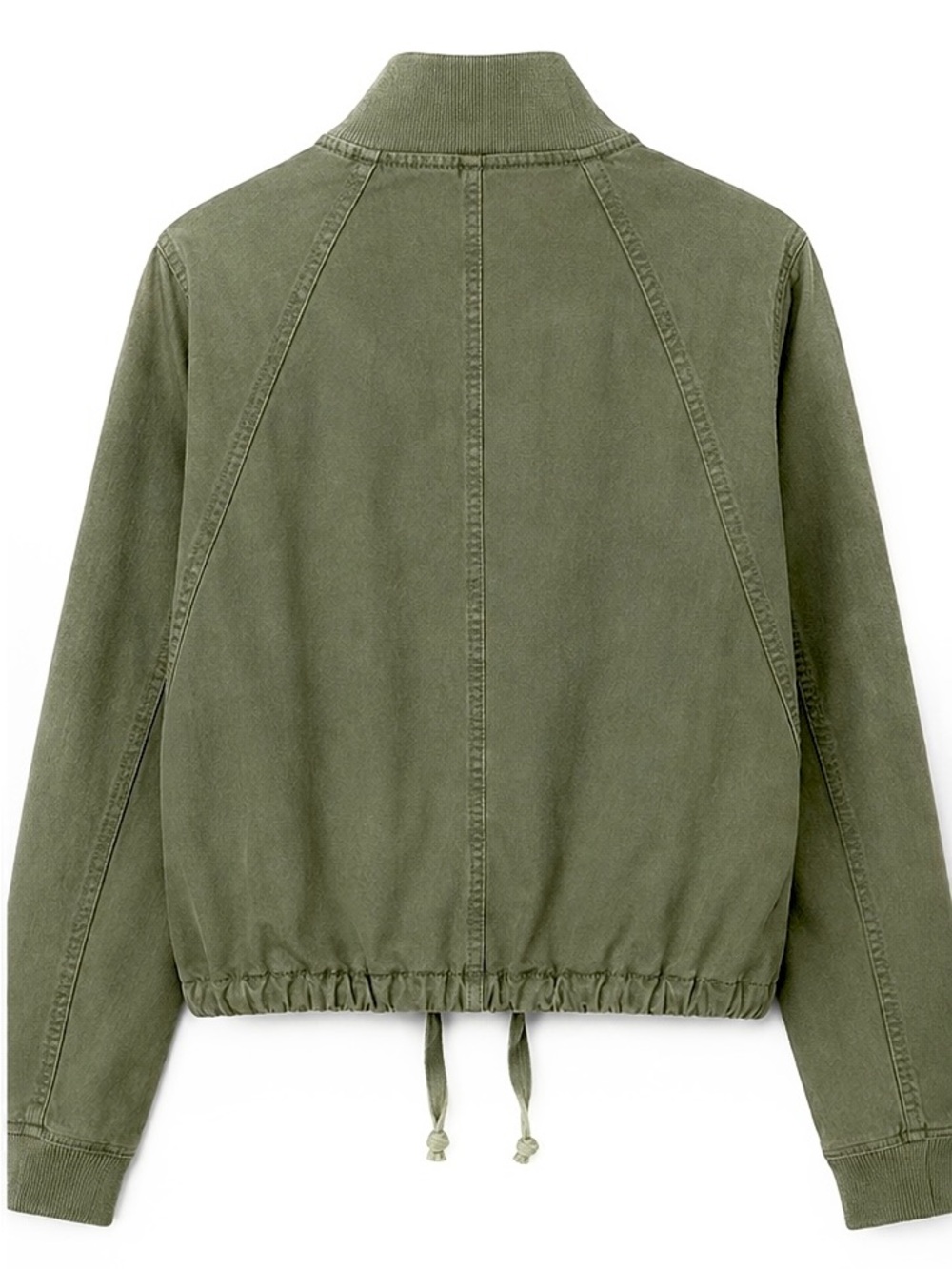 Olive Green Lightweight Drawstring Jacket - Women - Picture 2 of 2